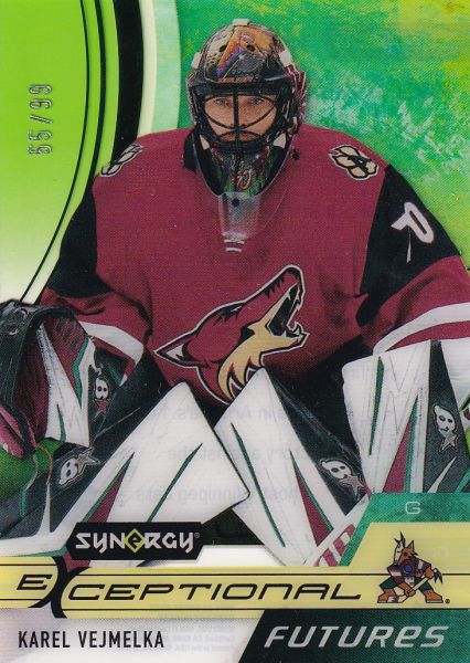 insert RC karta KAREL VEJMELKA 21-22 Synergy Exceptional Futures Green /99